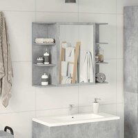 Badkamerspiegelkast 80x20,5x64 cm bewerkt hout betongrijs 3