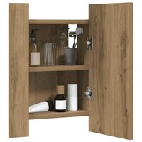 Badkamerspiegelkast LED 40x12x45 cm bewerkt hout artisan eiken 5