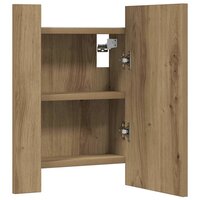 Badkamerspiegelkast LED 40x12x45 cm bewerkt hout artisan eiken 8