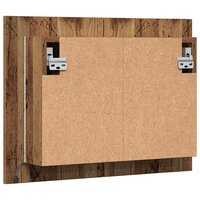Spiegelkast LED 60x12x45 cm bewerkt hout oud houtkleurig 9