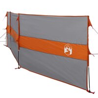 Windscherm camping waterdicht 490x123 cm grijs en oranje 5