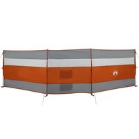 Windscherm camping waterdicht 508x130 cm grijs en oranje 4