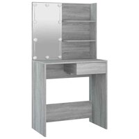 Kaptafel met LED-verlichting 74,5x40x141 cm grijs sonoma eiken 3