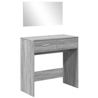 Kaptafel met spiegel 80x39x80 cm grijs sonoma eikenkleurig 2