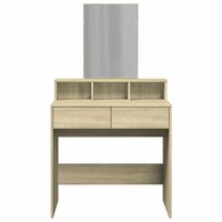 Kaptafel met spiegel 80x41x144,5 cm sonoma eikenkleurig 4