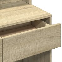 Kaptafel met spiegel 80x41x144,5 cm sonoma eikenkleurig 8