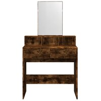 Kaptafel met spiegel 80x41x144,5 cm gerookt eikenkleurig 4