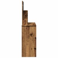 Kaptafel met spiegel 86,5x35x136 cm oud houtkleurig 5