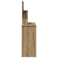 Kaptafel met spiegel 86,5x35x136 cm artisanaal eikenkleur 5