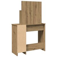 Kaptafel met spiegel 86,5x35x136 cm artisanaal eikenkleur 6