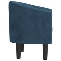 Kuipstoel fluweel donkerblauw 4