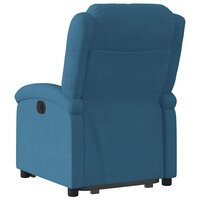 Sta-opstoel fluweel blauw 5