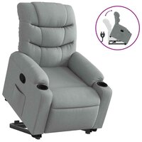 Sta-op-stoel verstelbaar stof lichtgrijs 2