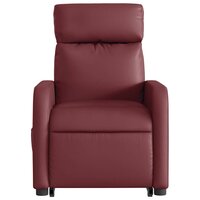 Sta-op-massagestoel verstelbaar kunstleer wijnrood 9