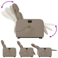 Sta-op-massagestoel verstelbaar kunstleer cappuccinokleurig 7