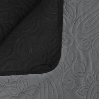 Bedsprei dubbelzijdig 230x260 cm quilt grijs en zwart 5
