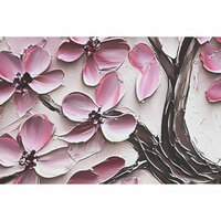 Schilderij Home ESPRIT Beige Roze Donkerbruin Romantiek 103 x 4,5 x 103 cm (2 Stuks) 3