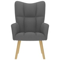 Relaxstoel stof donkergrijs 3