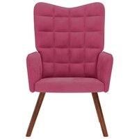 Relaxstoel fluweel wijnrood 2