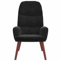 Relaxstoel fluweel zwart 3