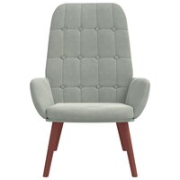 Relaxstoel fluweel lichtgrijs 3