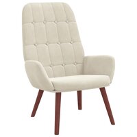 Relaxstoel fluweel cr&egrave;mewit 2