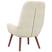 Relaxstoel fluweel cr&egrave;mewit 6