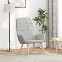 Relaxstoel stof wolk grijs 3