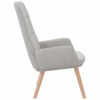 Relaxstoel stof wolk grijs 5