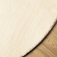 Vloerkleed HUARTE laagpolig zacht wasbaar &Oslash; 120 cm cr&egrave;me 4