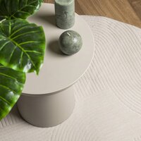 Vloerkleed IZA laagpolig Scandinavisch &Oslash; 80 cm cr&egrave;mekleurig 7