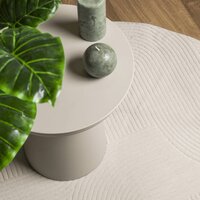 Vloerkleed IZA laagpolig Scandinavisch &Oslash; 120 cm cr&egrave;mekleurig 7