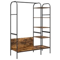 Kledingrek met plank Bruin 120 x 44 x 160 cm Bewerkt hout 2