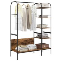 Kledingrek met plank Bruin 120 x 44 x 160 cm Bewerkt hout 3