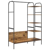 Kledingrek met plank Bruin 120 x 44 x 160 cm Bewerkt hout 2