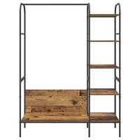 Kledingrek met plank Bruin 120 x 44 x 160 cm Bewerkt hout 5