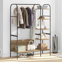 Kledingrek met plank Beige 120 x 44 x 160 cm Bewerkt hout 4