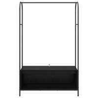 Kledingrek met opslag Zwart 100 x 44 x 160 cm Bewerkt hout 5