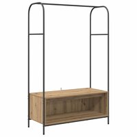 Kledingrek met opslag Bruin 100 x 44 x 160 cm Bewerkt hout 2