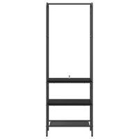 Kledingrek met planken met plank Zwart eiken 60 x 30 x 171 cm 5