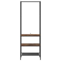 Kledingrek met planken met plank Gerookt eiken 60 x 30 x 171 cm 5