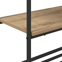 Kledingrek met planken artisanaal eikenkleurig 60 x 30 x 171 cm 8