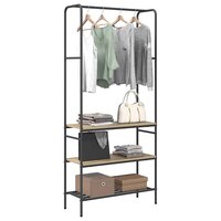 Kledingrek met planken Sonoma eiken 77 x 30 x 171 cm 3