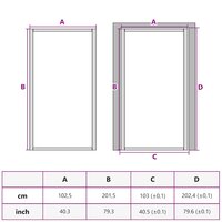Binnendeur 102,5x201,5 cm ESG-glas en aluminium wit 7
