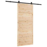 Schuifdeur Bruin 80 x 208 cm Massief grenenhout 2