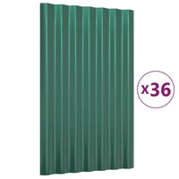 Dakpanelen 36 st 60x36 cm gegalvaniseerd staal groen 2