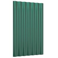 Dakpanelen 36 st 60x36 cm gegalvaniseerd staal groen 3