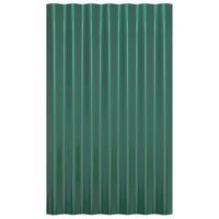 Dakpanelen 36 st 60x36 cm gegalvaniseerd staal groen 4