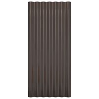 Dakpanelen 12 st 80x36 cm gegalvaniseerd staal bruin 4