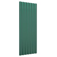 Dakpanelen 12 st 100x36 cm gegalvaniseerd staal groen 3